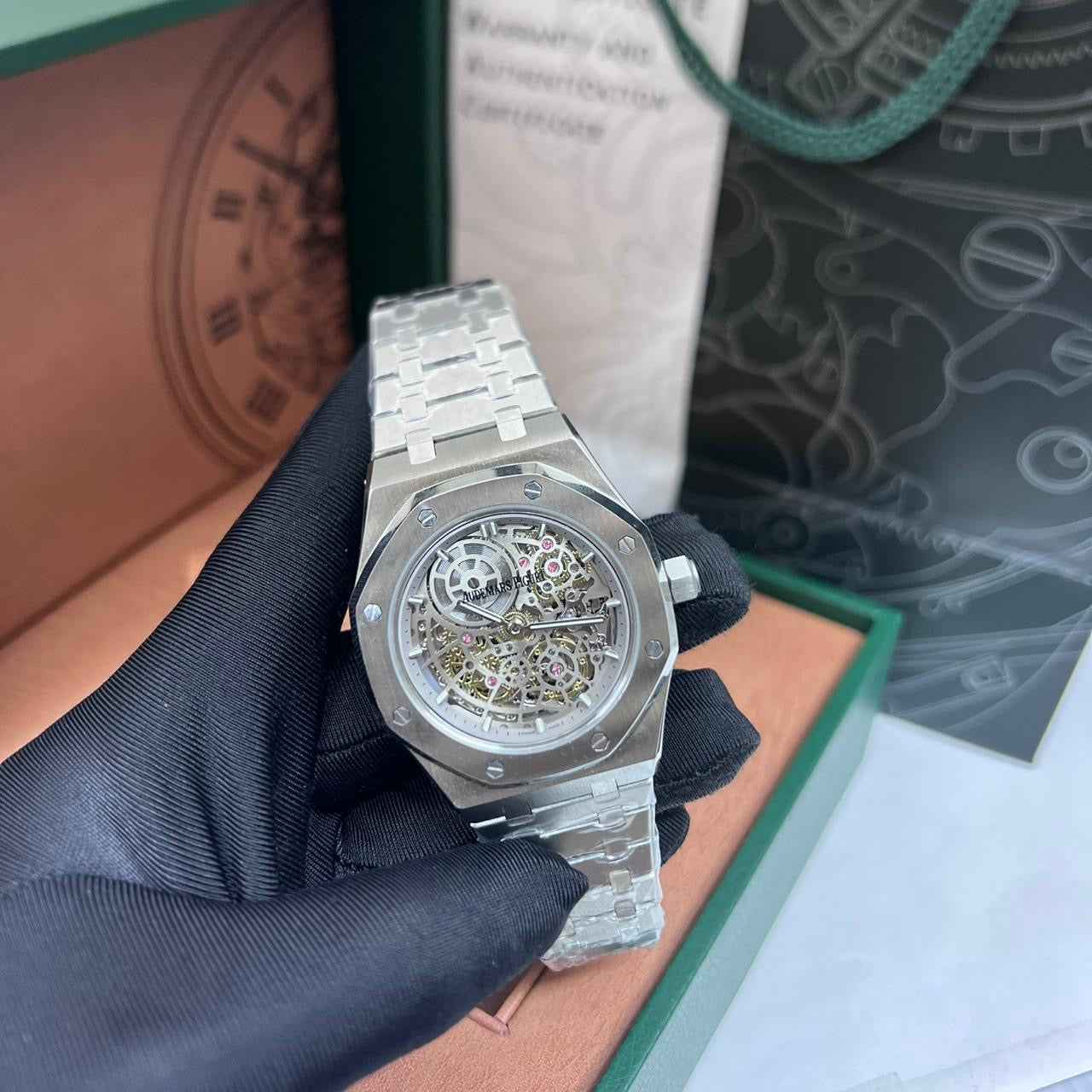 Audemars Piguet Watch | Audemars Piguet Royal Oak Jumbo Extra-Thin Openworked Silver