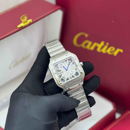 Cartier Watch | Santos de Cartier Skeleton Steel