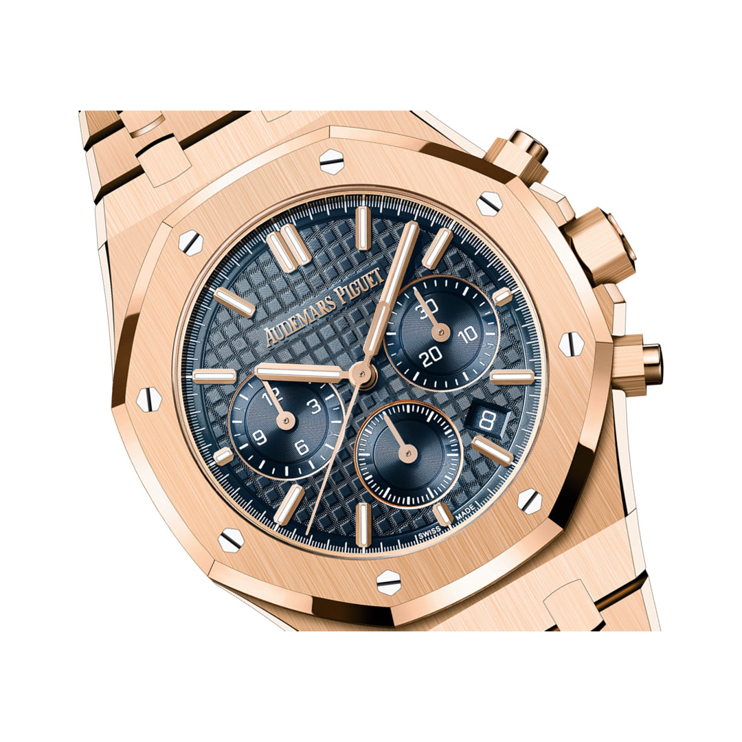 Audemars Piguet | Royal Oak Rose Gold Blue Dial - Free & Fast UAE Shipping