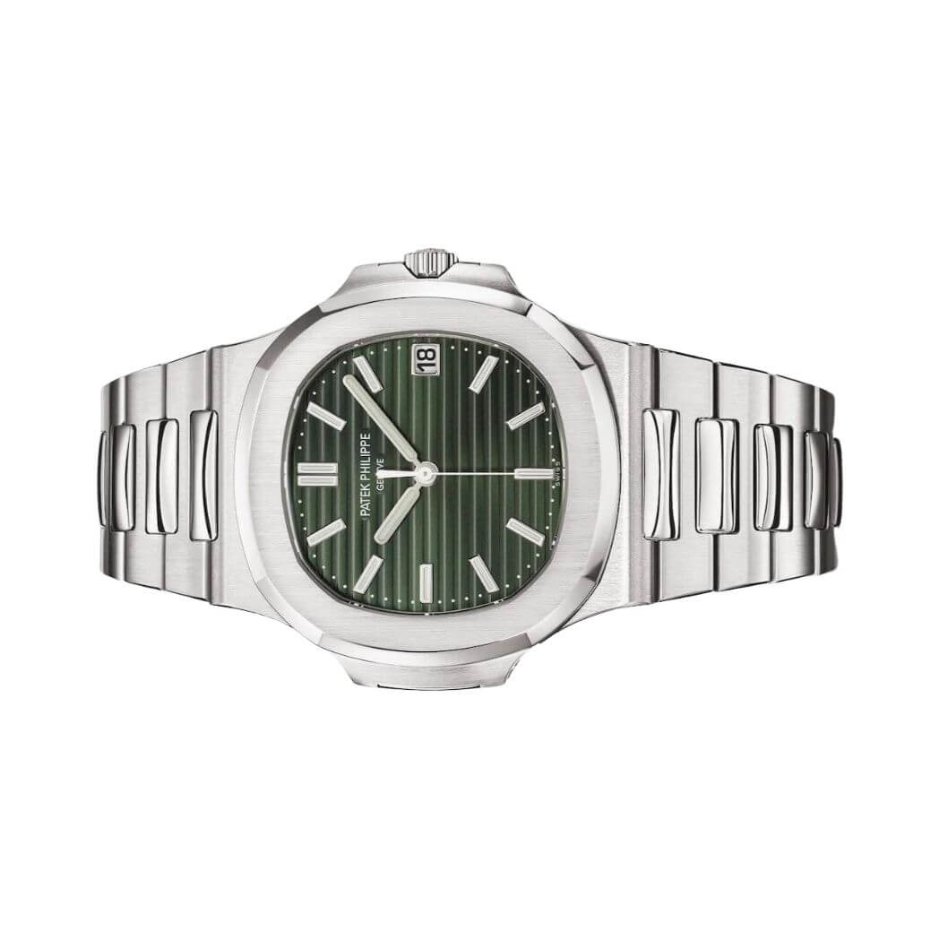 Patek Philippe | Nautilus Sunburst Olive Green Dial - Free & Fast UAE Shipping
