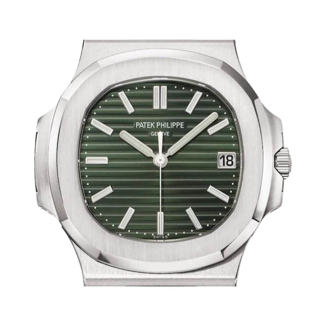 Patek Philippe | Nautilus Sunburst Olive Green Dial - Free & Fast UAE Shipping