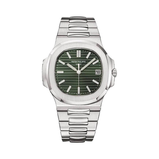 Patek Philippe | Nautilus Sunburst Olive Green Dial - Free & Fast UAE Shipping