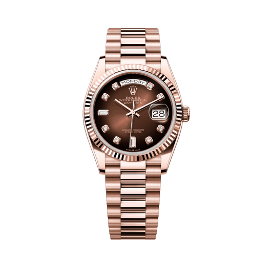 Rolex | Day-Date Brown Ombré Diamond Dial - Free & Fast UAE Shipping