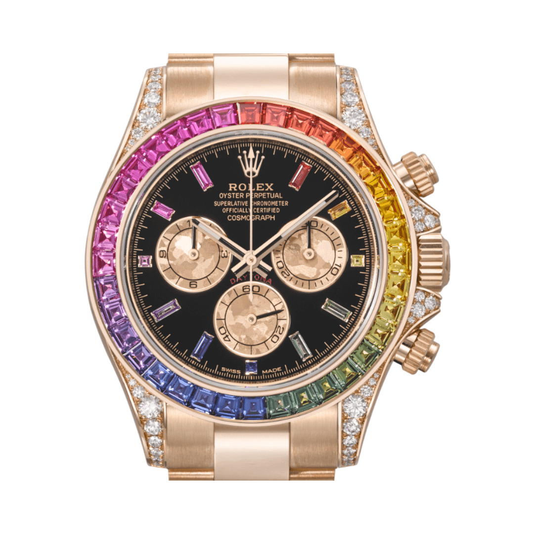 Rolex | Rainbow Black Dial - Free & Fast UAE Shipping