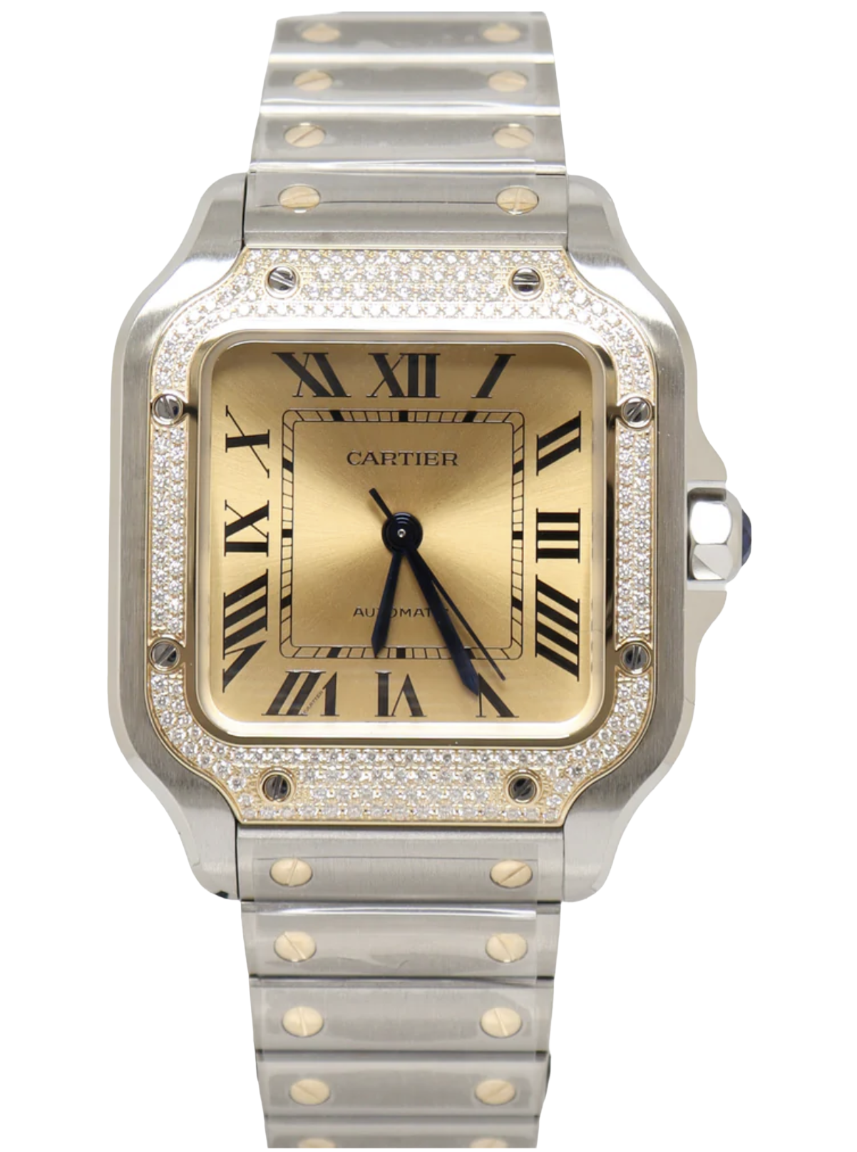 Cartier Watch | Santos de Cartier Two-Tone Yellow Dial