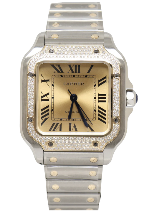 Cartier Watch | Santos de Cartier Two-Tone Yellow Dial