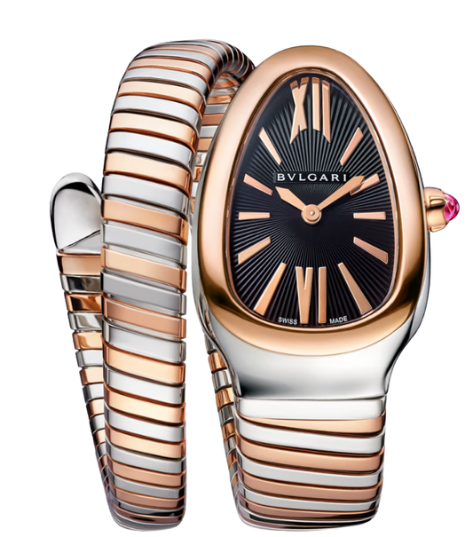 Bvlgari Watch | Serpenti Tubogas Two-Tone Black Dial