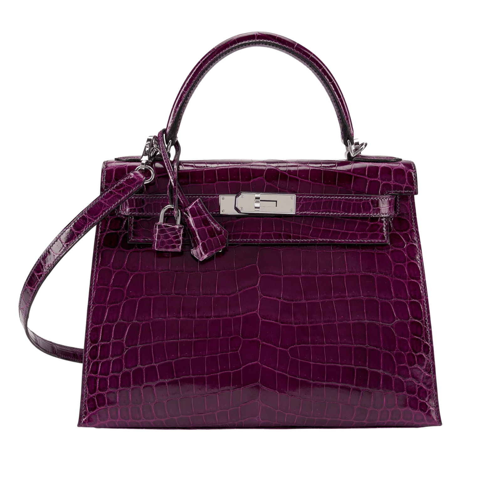 Hermès | Kelly Handbag Crocodile Mahroon - Free & Fast UAE Shipping