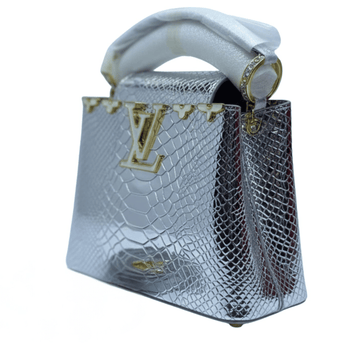 Louis Vuitton | Capucines Bag In A Metallic Silver - Free & Fast UAE Shipping