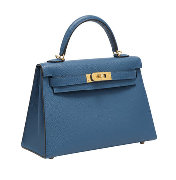 Hermès | Mini Kelly 20 Sellier In A Deep Blue - Free & Fast UAE Shipping