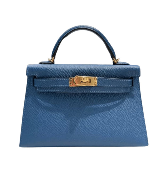 Hermès | Mini Kelly 20 Sellier In A Deep Blue - Free & Fast UAE Shipping