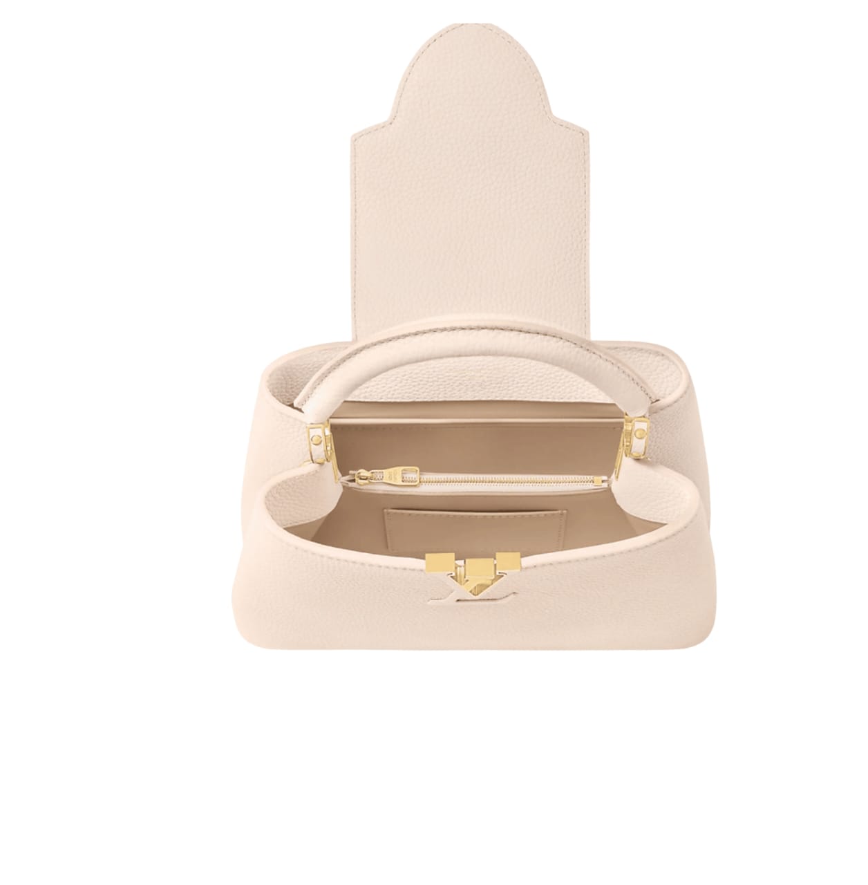 Louis Vuitton | Capucines Nano Handbag In Cream Taurillon Leather - Free & Fast UAE Shipping