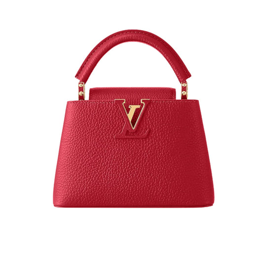 Louis Vuitton | Capucines Mini Handbag In Scarlet Red Taurillon Leather - Free & Fast UAE Shipping