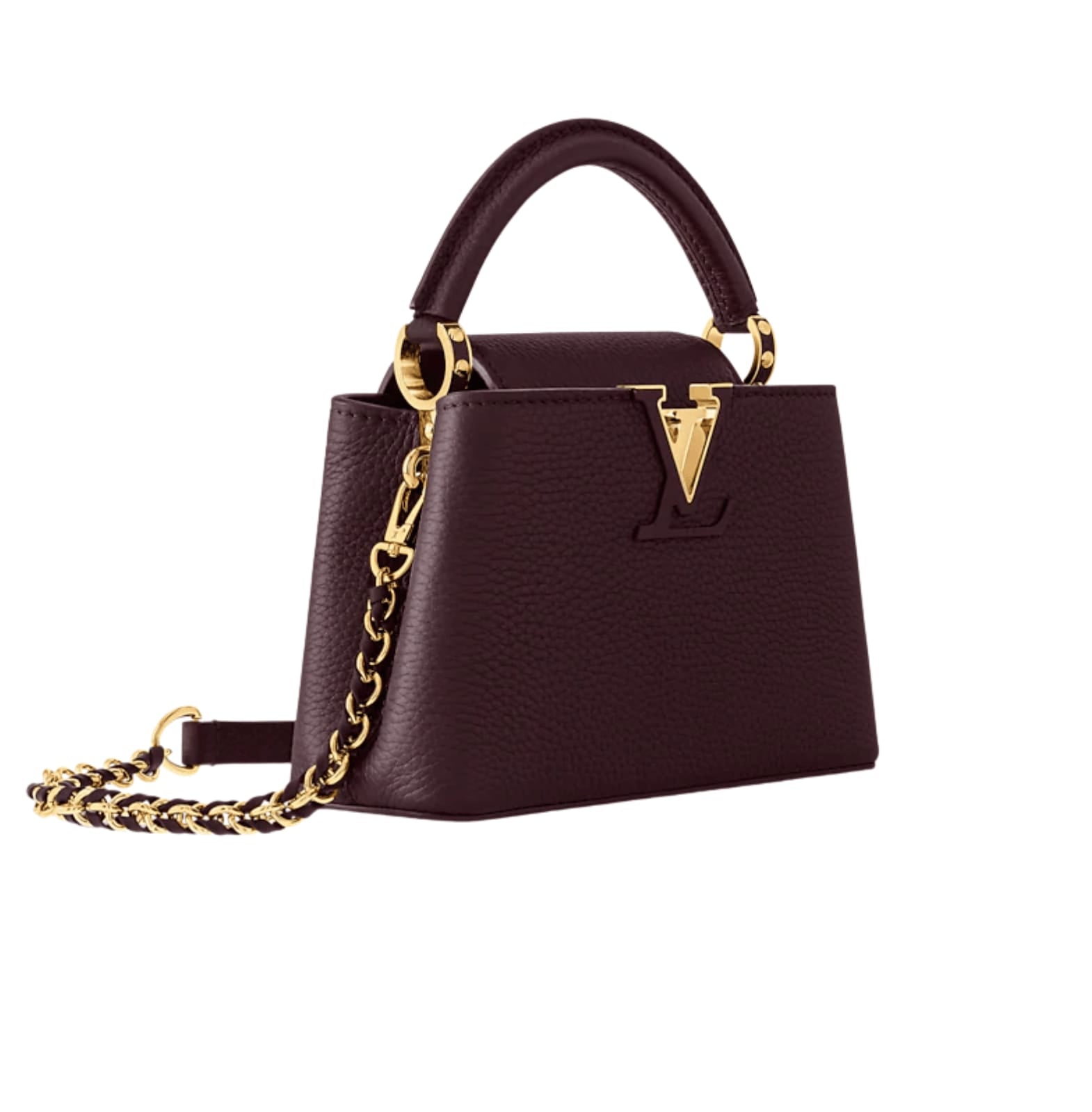 Louis Vuitton | Capucines Mini Bag In Wine Red Taurillon Leather - Free & Fast UAE Shipping