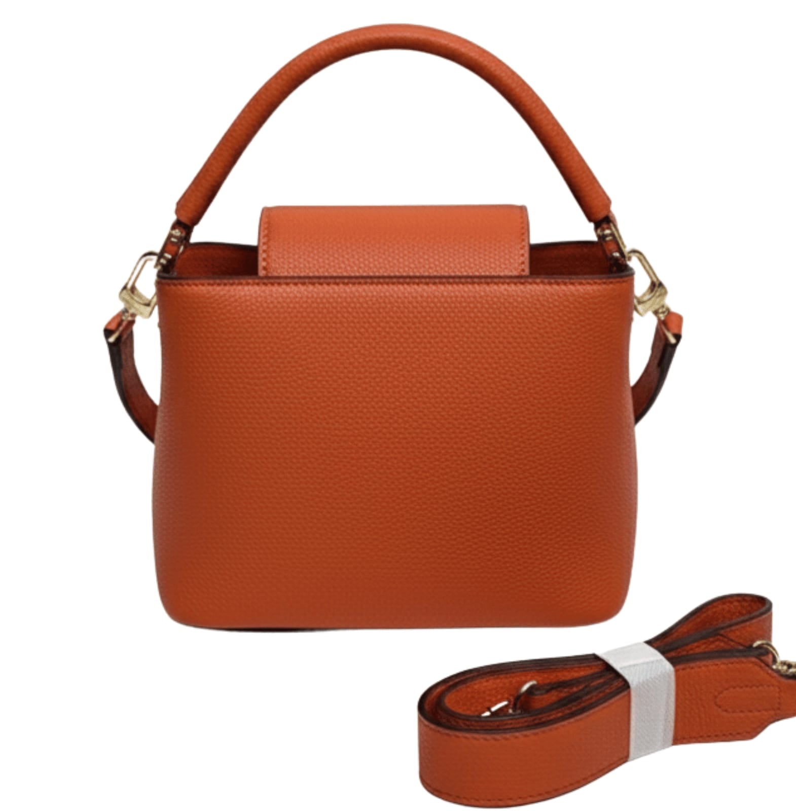 Louis Vuitton | Capucines Handbag In Orange Grained Taurillon Leather - Free & Fast UAE Shipping