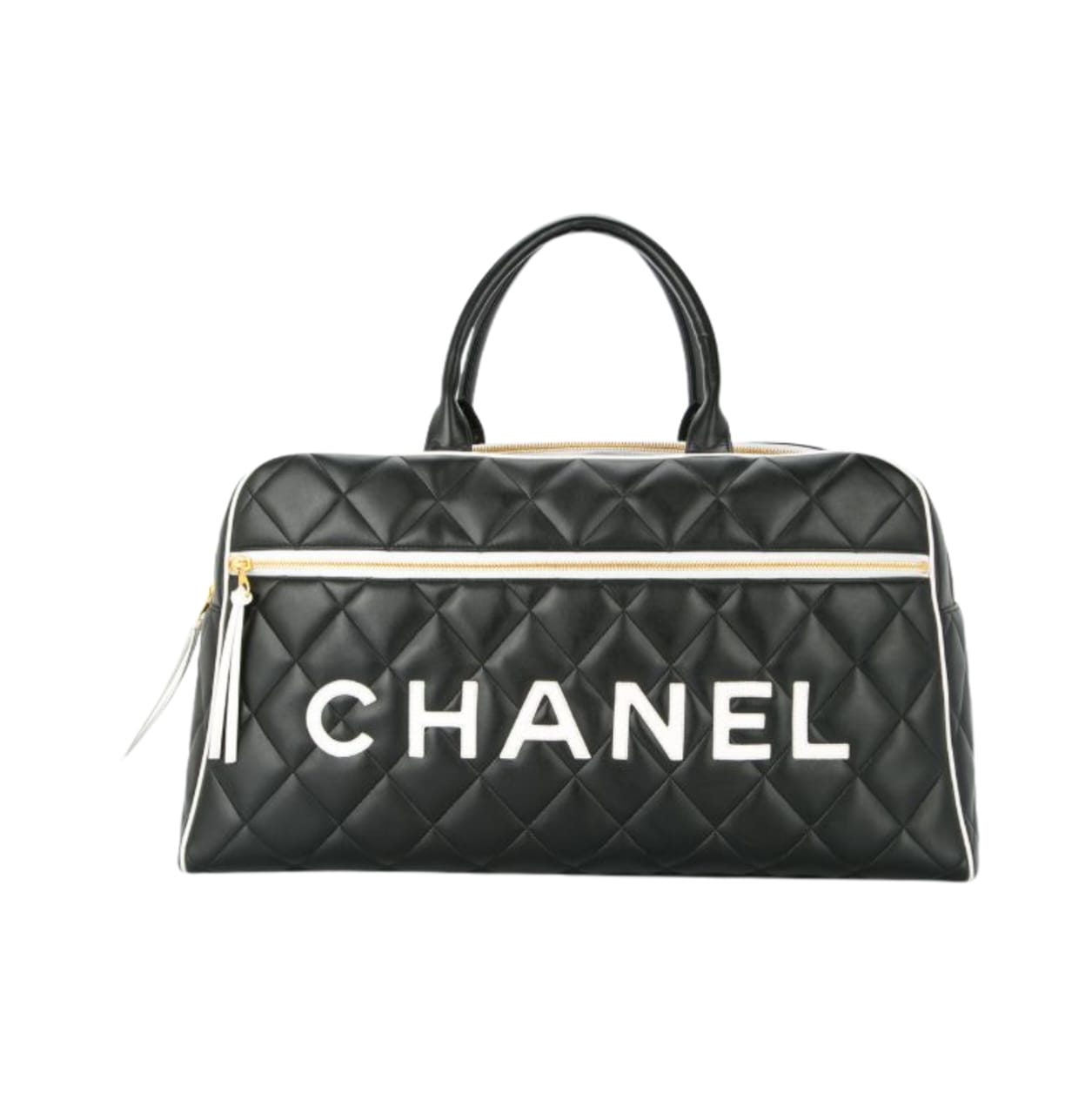 Chanel | Quilted Leather Cc Logos Boston Hand Bag - Free & Fast UAE Shipping