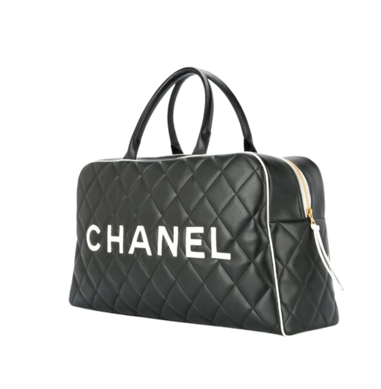 Chanel | Quilted Leather Cc Logos Boston Hand Bag - Free & Fast UAE Shipping