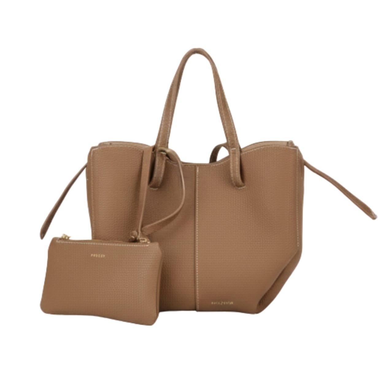Polène | Cyme Mini Bag In Textured Camel Leather - Free & Fast UAE Shipping