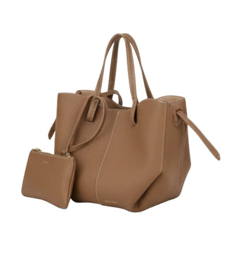 Polène | Cyme Mini Bag In Textured Camel Leather - Free & Fast UAE Shipping
