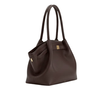 Jw Pei | Hana Tote Bag In Faux Suede And A Dark Brown Color - Free & Fast UAE Shipping