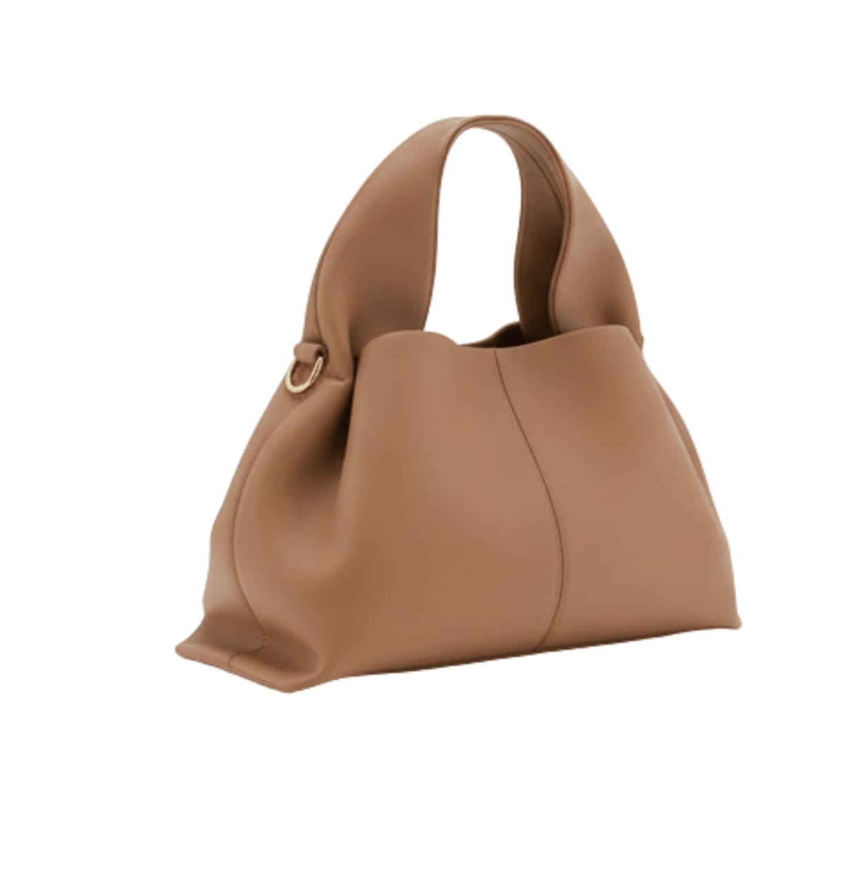 Polène | Numéro Neuf Mini Bag In Textured Taupe Leather - Free & Fast UAE Shipping
