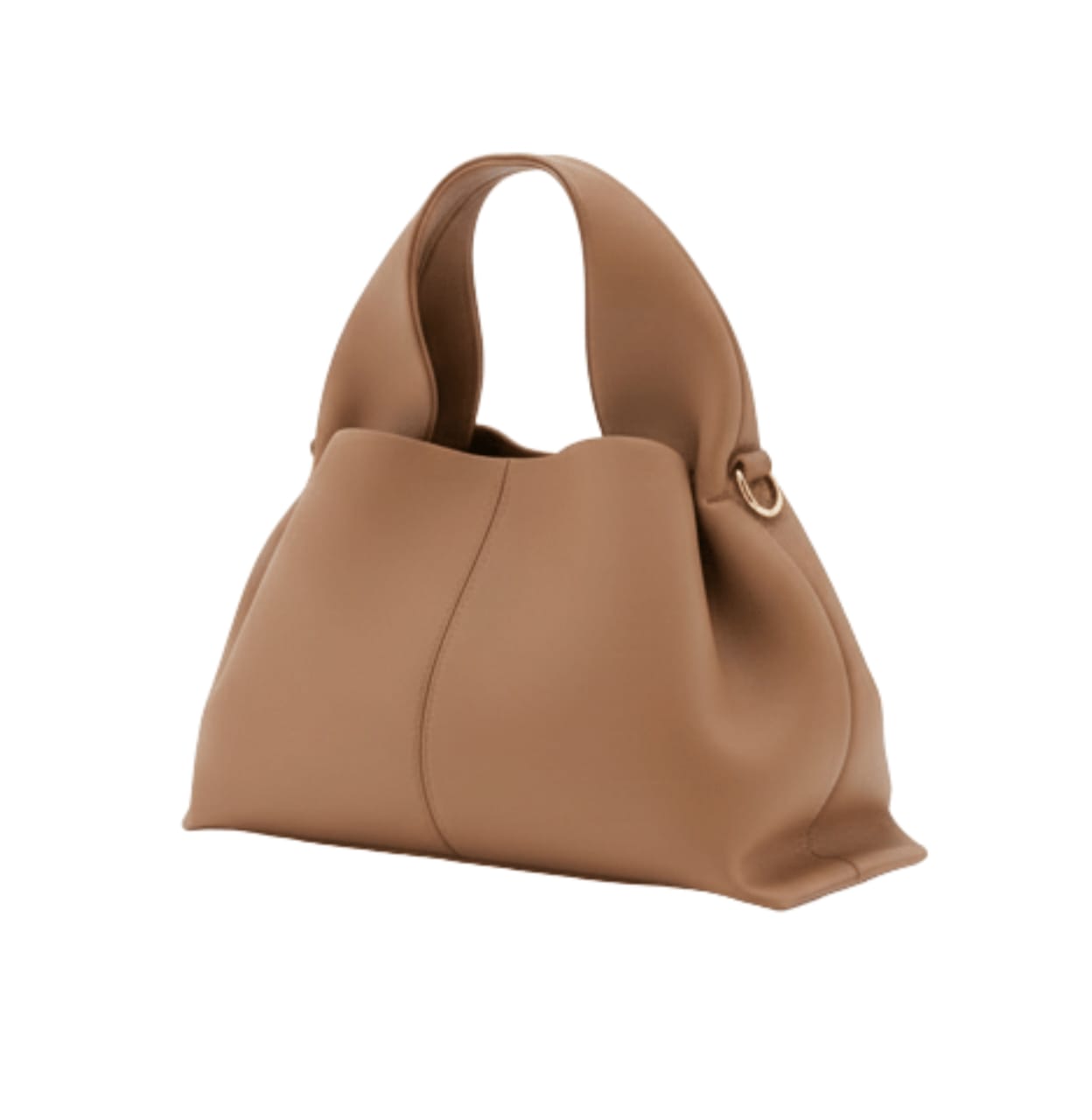 Polène | Numéro Neuf Mini Bag In Textured Taupe Leather - Free & Fast UAE Shipping