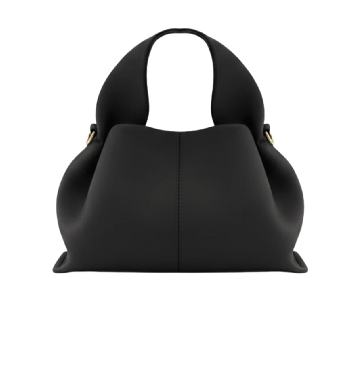 Polène | Numéro Dix Bag In Smooth Black Leather - Free & Fast UAE Shipping