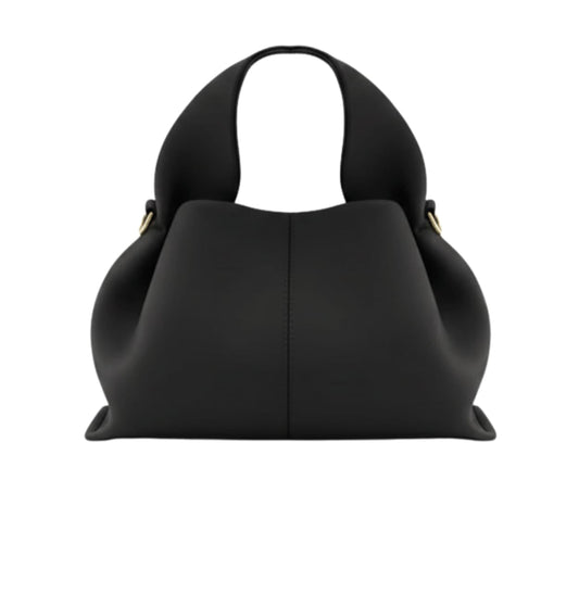 Polène | Numéro Dix Bag In Smooth Black Leather - Free & Fast UAE Shipping