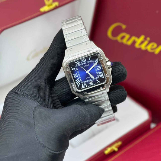 Cartier Watch | Santos de Cartier Steel Blue Dial