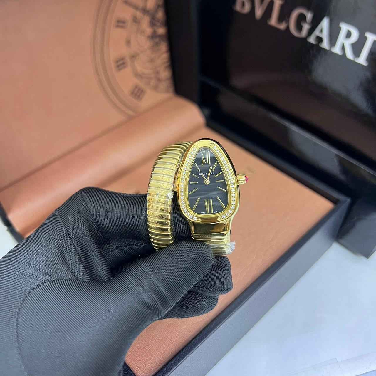 Bvlgari Watch | Serpenti Tubogas Yellow Gold Diamond