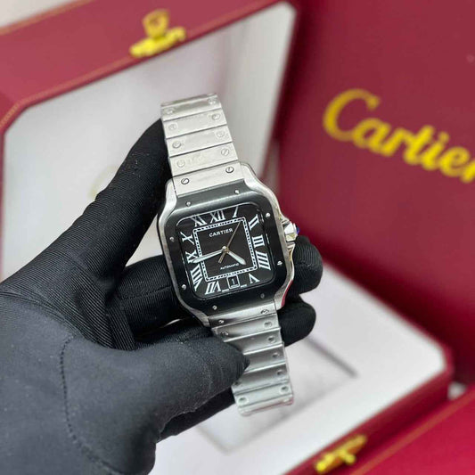 Cartier Watch | Santos de Cartier Steel Black Dial