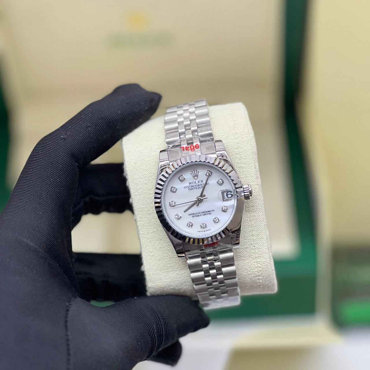 Rolex Watch | Datejust White Diamond Dial