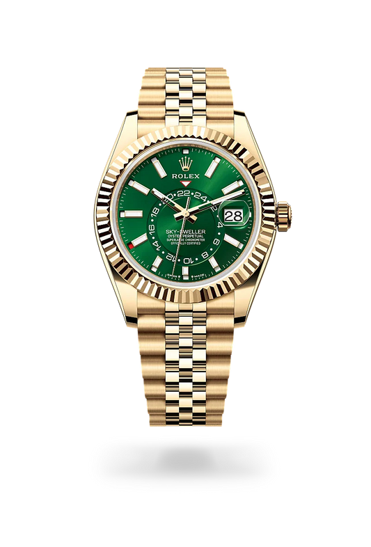 Rolex | Sky-Dweller Yellow Gold Green Dial - Free & Fast UAE Shipping