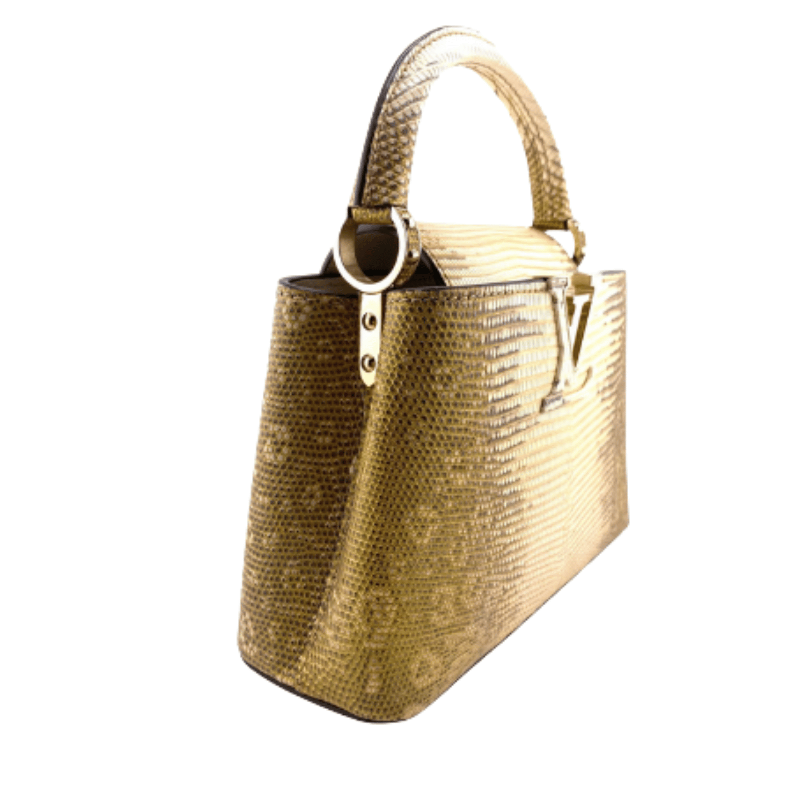 Louis Vuitton | Capucines Gold-colored Snakeskin - Free & Fast UAE Shipping