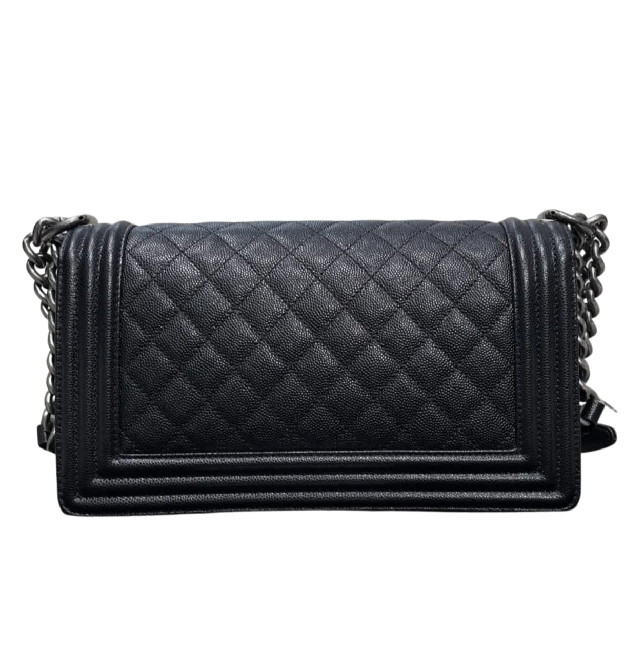Chanel | Boy Bag In Black Quilted Caviar Leather - Free & Fast UAE Shipping