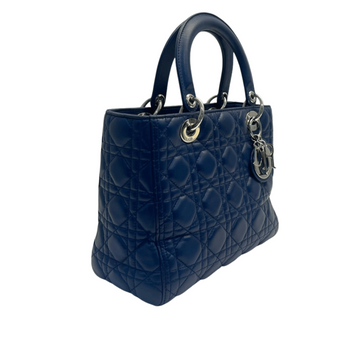 Dior | Lady Dior Handbag In Blue Leather. - Free & Fast UAE Shipping