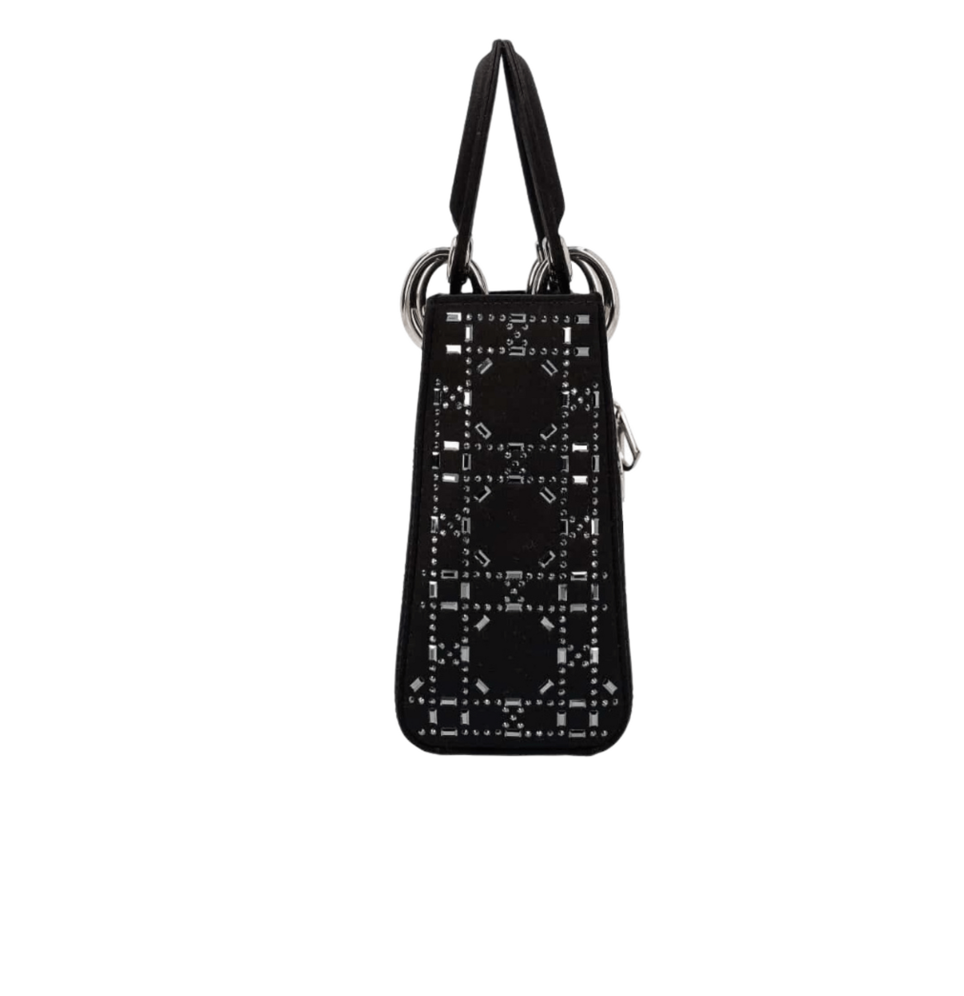 Dior | Bag In Black Strass Cannage Satin - Free & Fast UAE Shipping