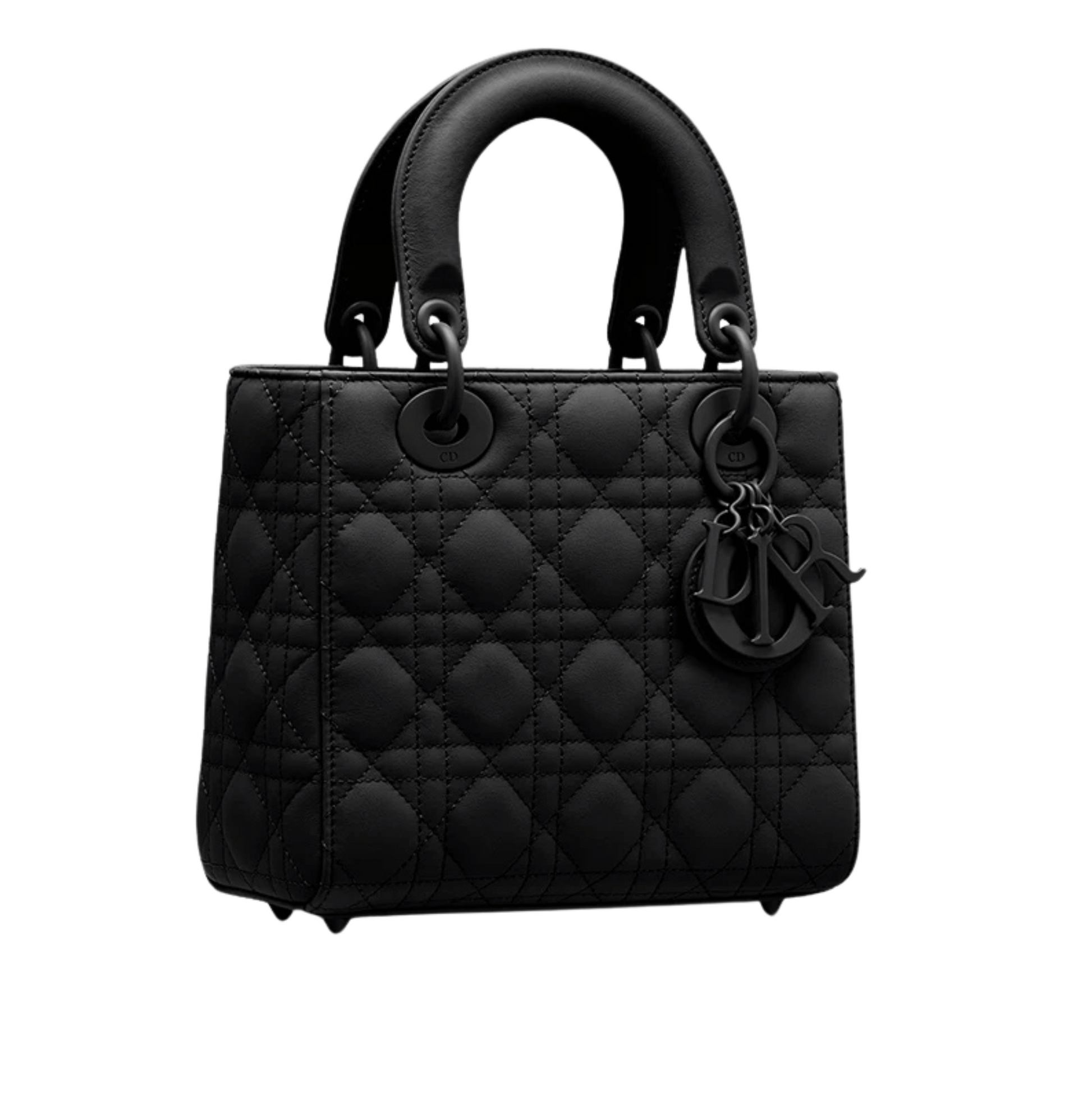 Dior | Lady Dior Bag In Matt Black - Free & Fast UAE Shipping