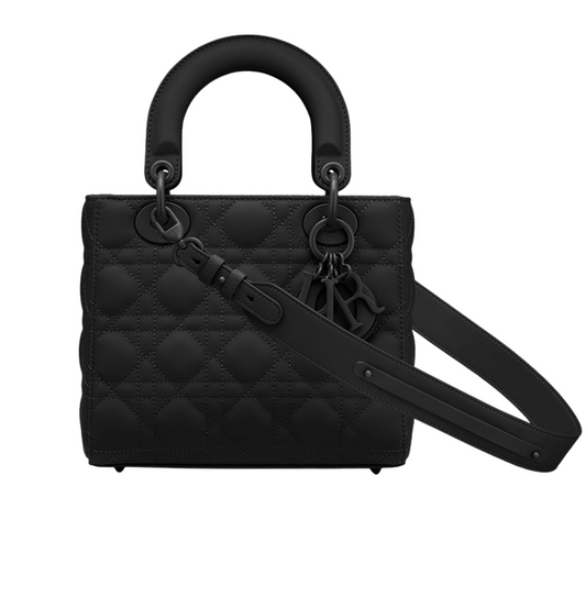 Dior | Lady Dior Bag In Matt Black - Free & Fast UAE Shipping