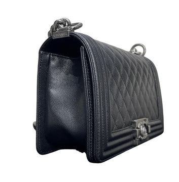 Chanel | Boy Bag In Black Quilted Caviar Leather - Free & Fast UAE Shipping