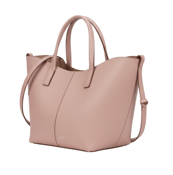 Polène | Cyme Mini Bag In Textured Pink Leather - Free & Fast UAE Shipping