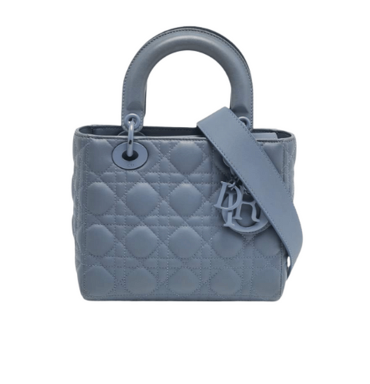 Dior | Lady Dior Tote Bag In Blue Cannage Leather. - Free & Fast UAE Shipping